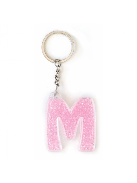 Брелок акриловий літера "M" рожевий, Yes Weekend