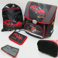 Шкільний комплект: ранець + сумка для взуття + пенал PREMIUM-A "Racing"