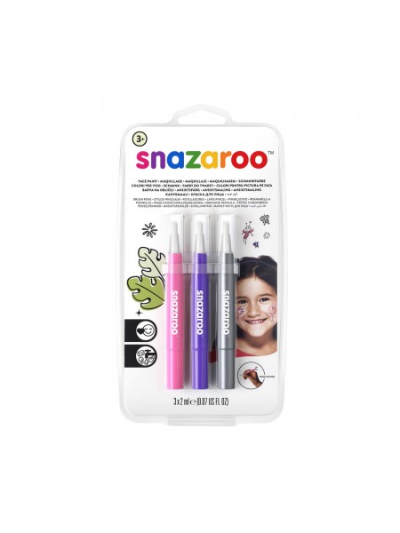 Набір браш пензлів для гриму Snazaroo 3цвх2мл  Fantasy Pack (1180141)