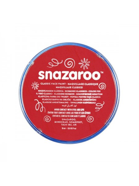 Фарба для гриму Snazaroo Classic 18 мл, яскраво-червоний (1118055)