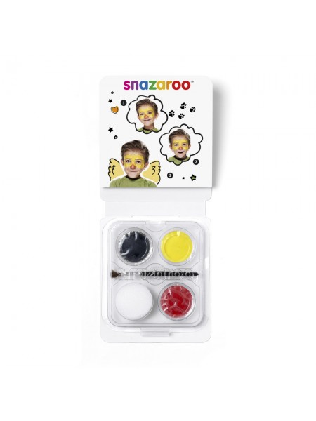 Набір фарб для гриму Snazaroo 3цв (білий, жовтий, червоний) + пензлик Face Paint Chick (1172083)