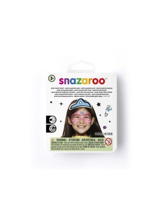 Набір фарб для гриму Snazaroo 3кол (розовий,синій,білий) + пензлик Mini Face Paint Festive Mask (1172088)