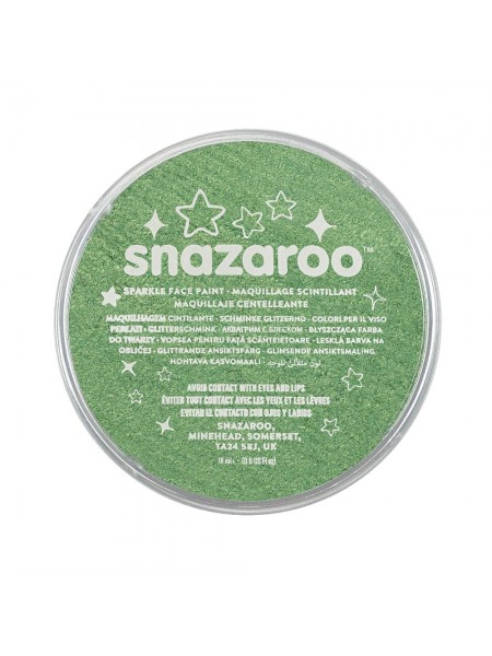 Фарба для гриму Snazaroo Sparkle 18 мл, зелений світлий (1118401)